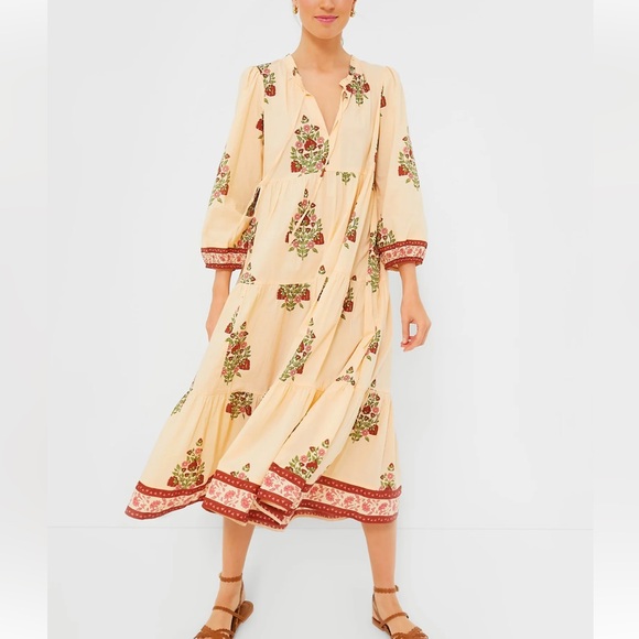 Tuckernuck Blush Chandelier Long Sleeve Salty Paloma Caftan - Picture 2 of 13